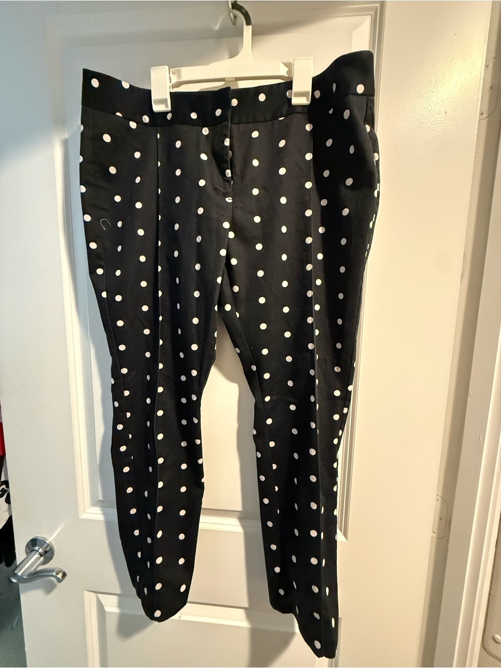 Women’s Polka Dot Black and White Ankle Pants